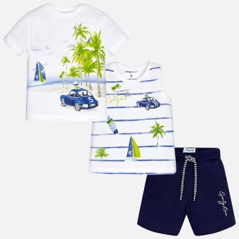 Комплект: майка, футболка, шорты Mayoral для мальчика 28-01692-077